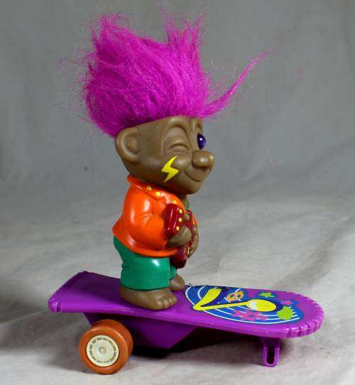 Russ troll on a skate board