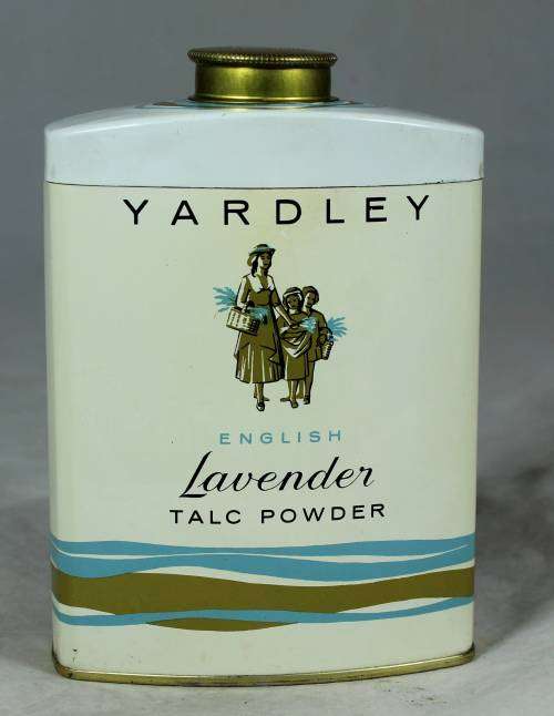 OLD YARDLEY LAVENDER TALC POWDER TIN- BID NOW!!
