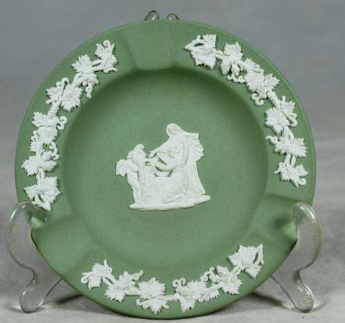 Wedgwood - Jasperware - green ashtray