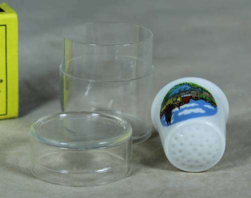 Souvenir thimble - Regensburg Germany - in a holder