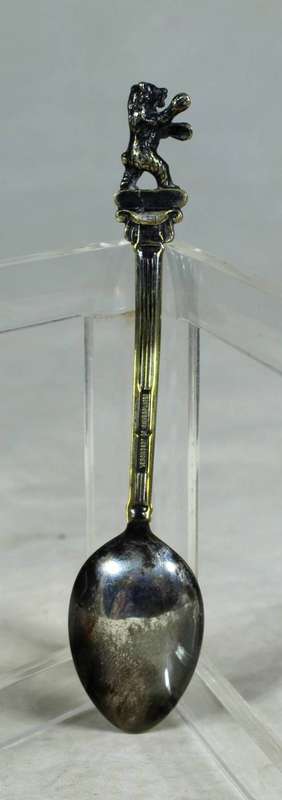 Souvenir teaspoon - Berlin with a lion on top