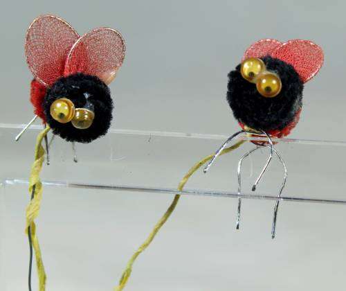 MINIATURE PAIR OF BEE CAKE TOPPERS - BID NOW!!!