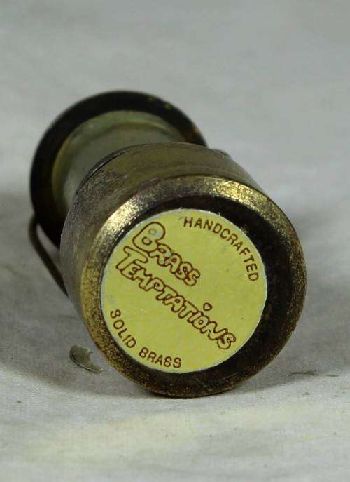 Miniature handcrafted brass temptations gas light