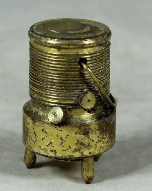 Miniature handcrafted brass temptations heater