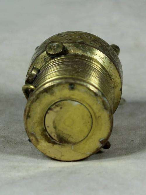 Miniature handcrafted brass temptations heater