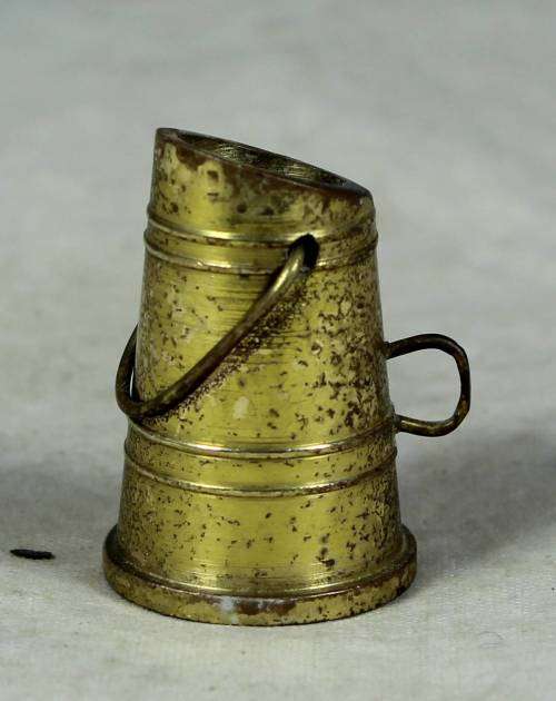Miniature handcrafted brass temptations coal shuttle