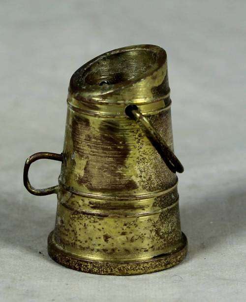 Miniature handcrafted brass temptations coal shuttle