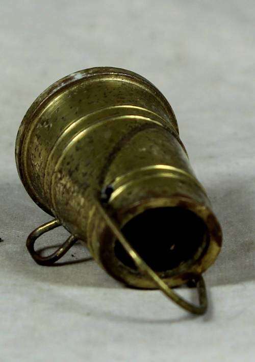 Miniature handcrafted brass temptations coal shuttle