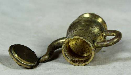Miniature handcrafted brass temptations coffee pot