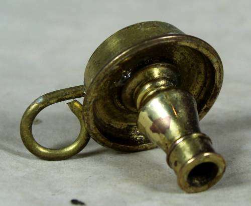 Miniature handcrafted brass temptations candle holder
