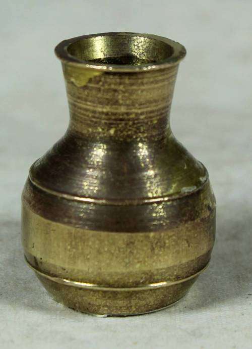 Miniature handcrafted brass temptations water jug