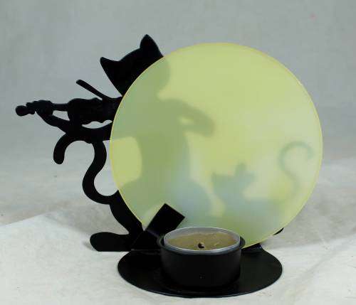 FUN CAT&MOUSE WITH A CANDLE BACKLIGHT -BID NOW!!