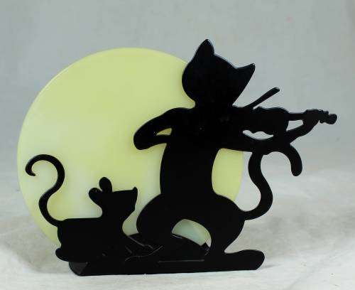 FUN CAT&MOUSE WITH A CANDLE BACKLIGHT -BID NOW!!