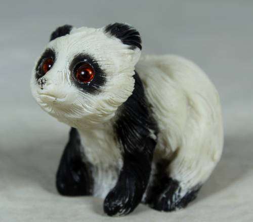 Baby panda with beads for eyes