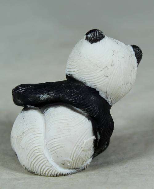 Baby panda with beads for eyes