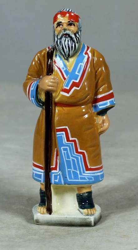 VINTAGE PORCELAIN FIGURINE (MARKED FOREIGN)-MAN DRESSED IN TRADITIONAL CLOTHES #64