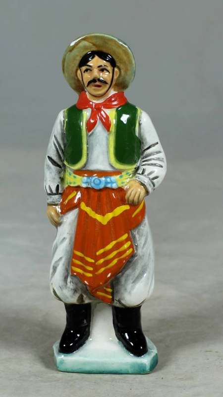 Vintage porcelain figurine (marked foreign) man dressed in traditional clothes #70