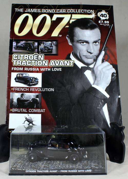 JAMES BOND 007 WITH MAGAZINE - CITROEN TRACTION AVANT (FROM RUSSIA WITH LOVE) #40