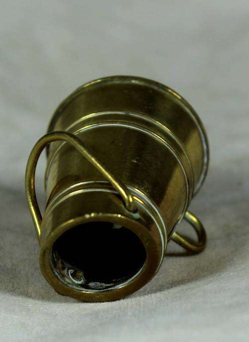Miniature brass coal shuttle