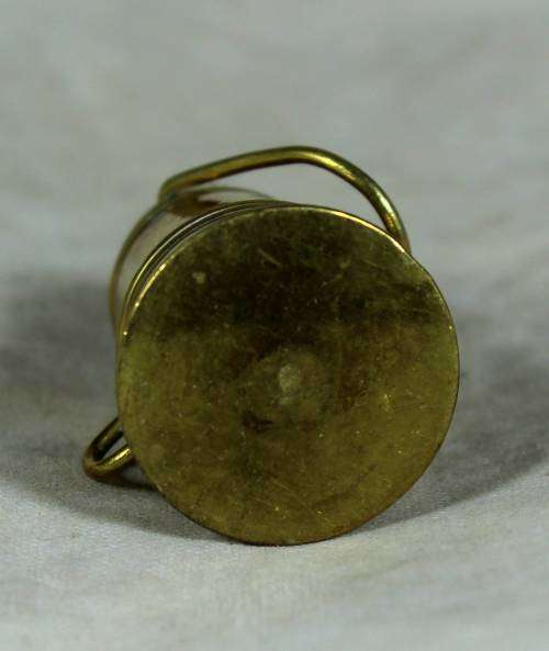 Miniature brass coal shuttle