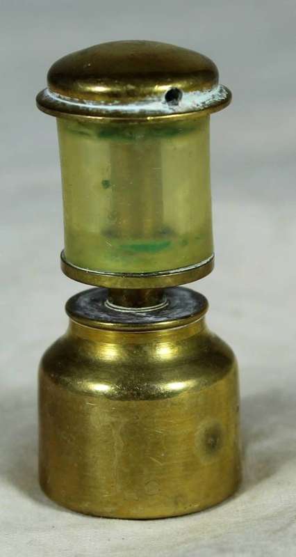 Miniature brass gas lamp