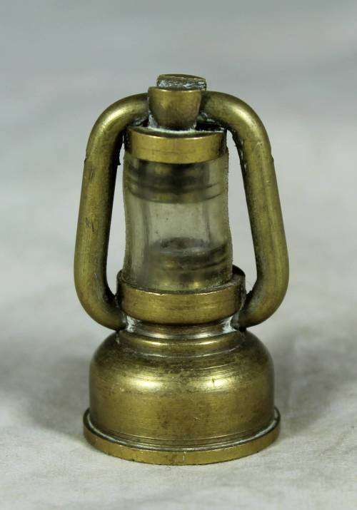 Miniature brass storm lamp