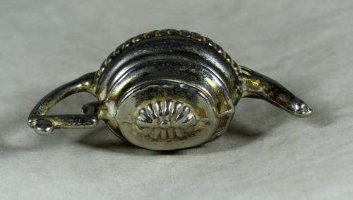 Miniature silver plated lead tea pot
