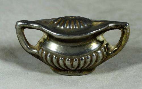 Miniature silver plated lead sugar bowl
