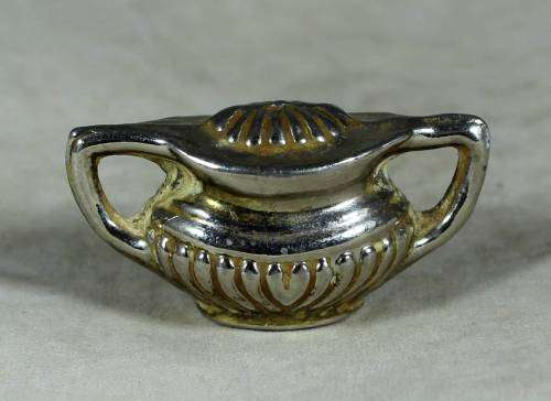 Miniature silver plated lead sugar bowl