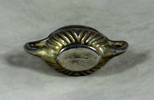 Miniature silver plated lead sugar bowl