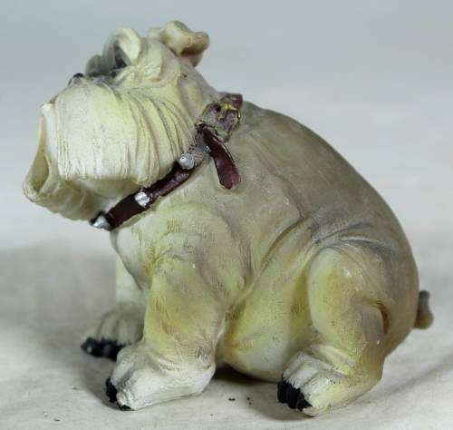 Molded sitting bulldog