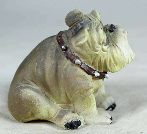 Molded sitting bulldog