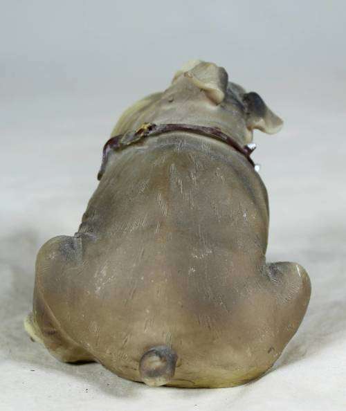 Molded sitting bulldog