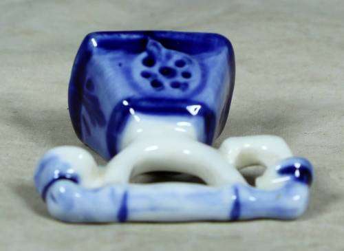 Miniature blue & white telephone
