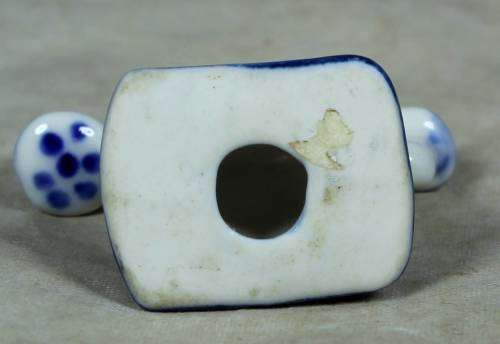 Miniature blue & white telephone
