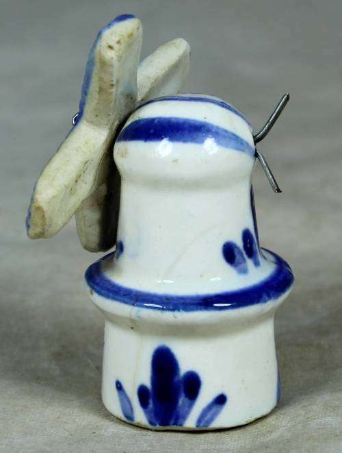 Miniature blue & white windmill