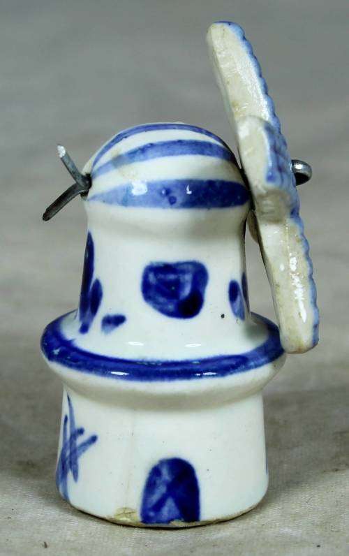 Miniature blue & white windmill