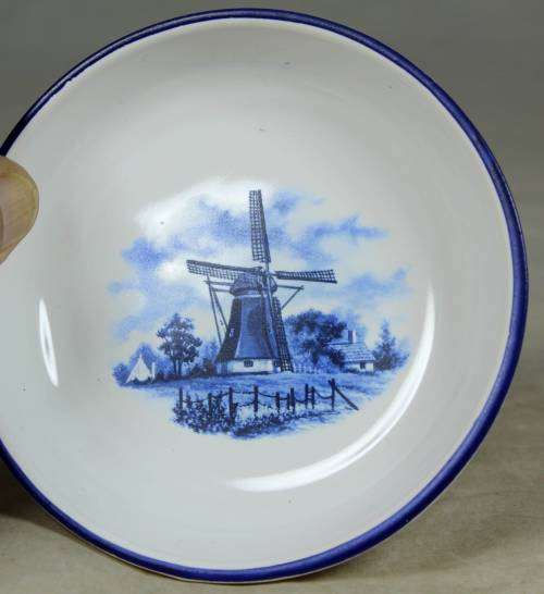 Blue & white trinket bowl