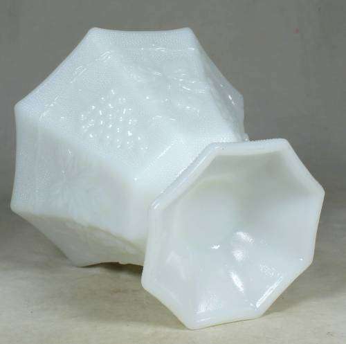 Milk glass center piece