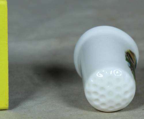 Porcelain thimble - bridge covered by trees