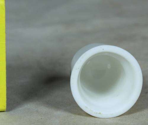 Porcelain thimble - purple flowers