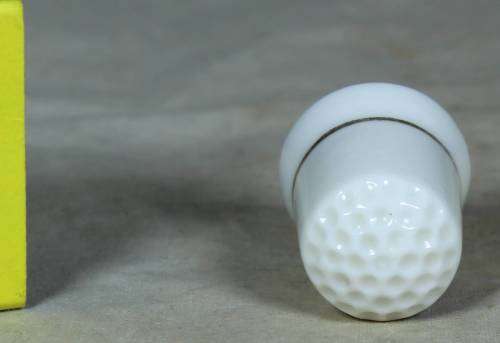 Porcelain thimble - purple flowers