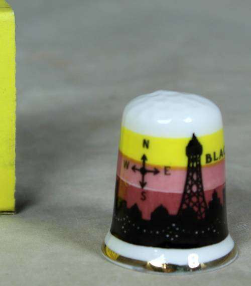 Bone China thimble - Blackpool