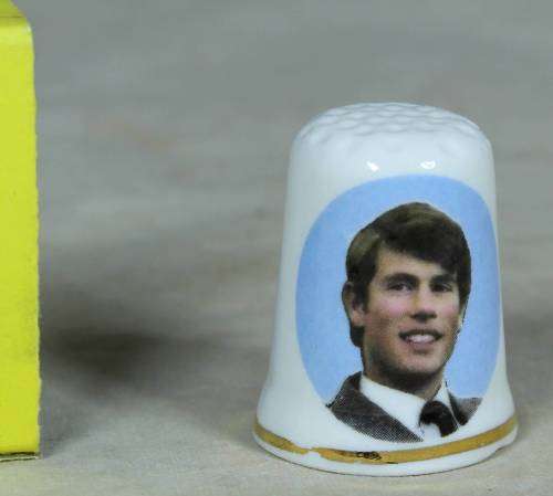 THIMBLE-ST.GEORGE FINE BONE CHINA MADE IN ENGLAND(H.R.H.PRINCE EDWARD)BID NOW