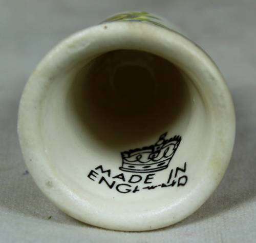 Thimble-Made in England (Pink & Blue Flowers)