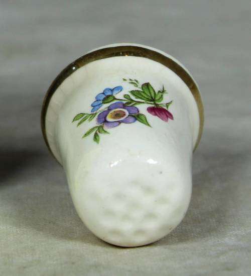 Thimble-Made in England (Pink & Blue Flowers)
