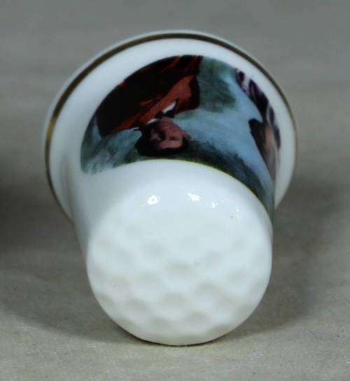 THIMBLE-M.G.FINE BONE CHINA NORWICH ENGLAND(PRINCE CHARLES&PRINCESS DIANA)