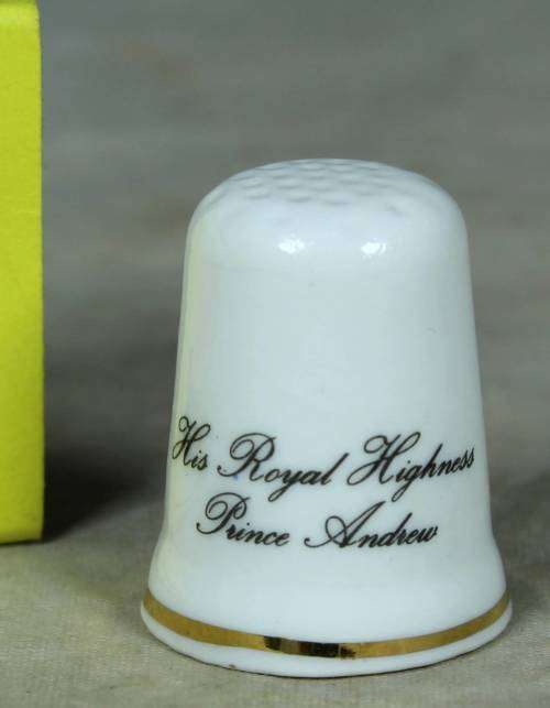 THIMBLE-ST.GEORGE FINE BONE CHINA(HIS ROYAL HIGHNESS PRINCE ANDREW)