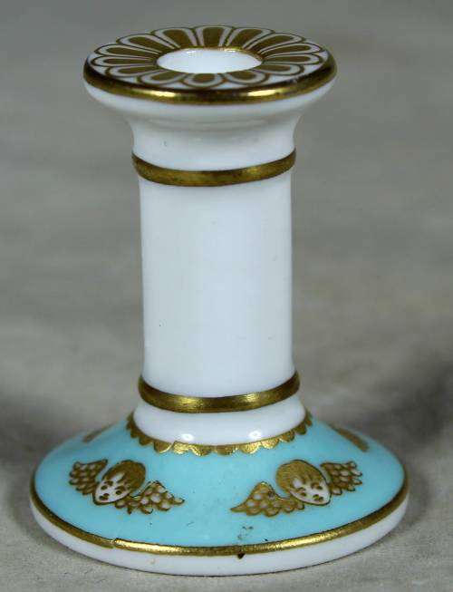 Miniature white, blue & gold spode - fine bone China