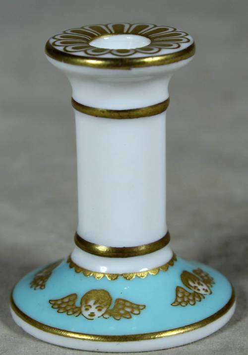 Miniature white, blue & gold spode - fine bone China